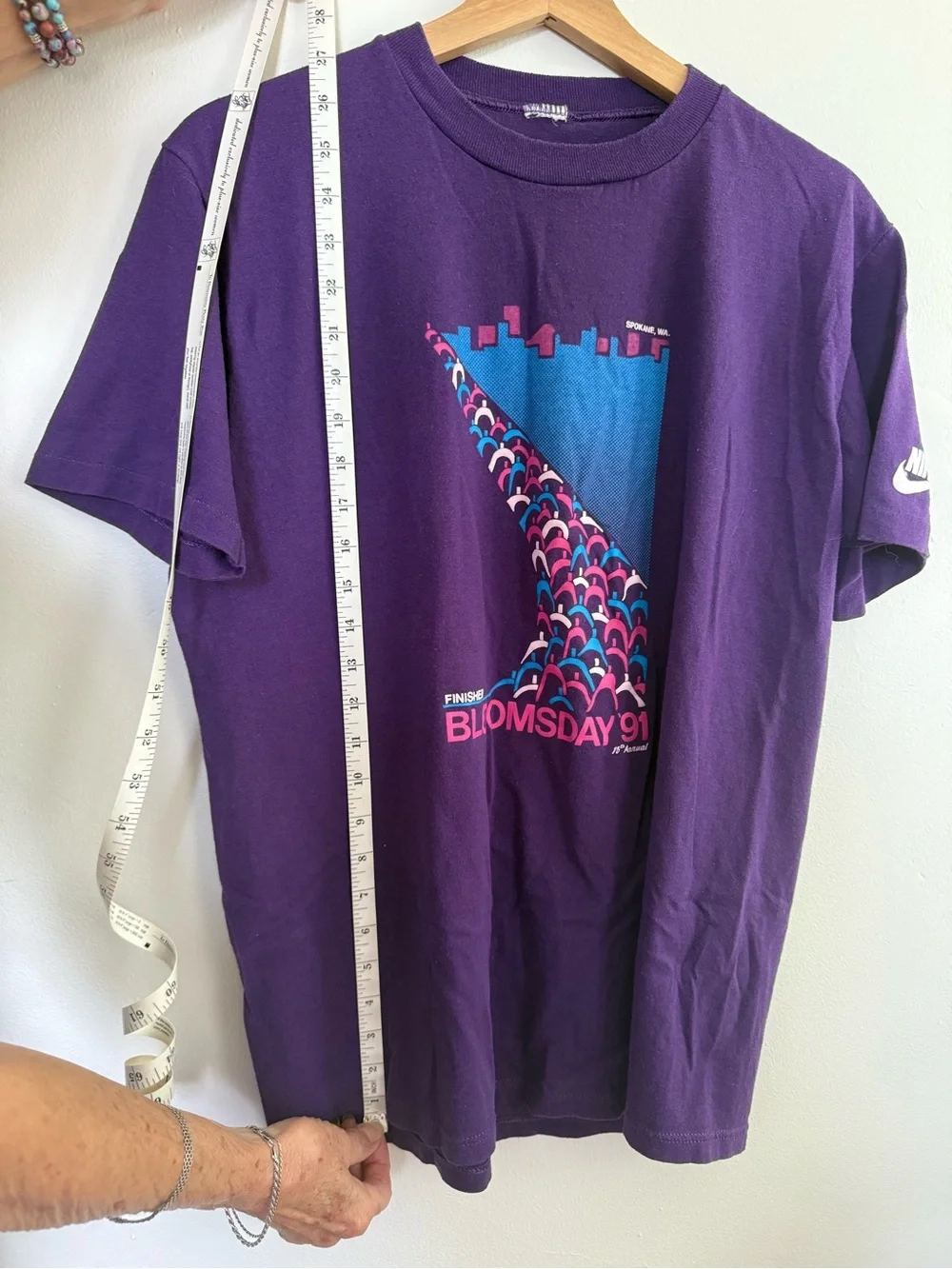 Vintage 1991 Bloomsday Purple Graphic Tee - single stitch t-shirt